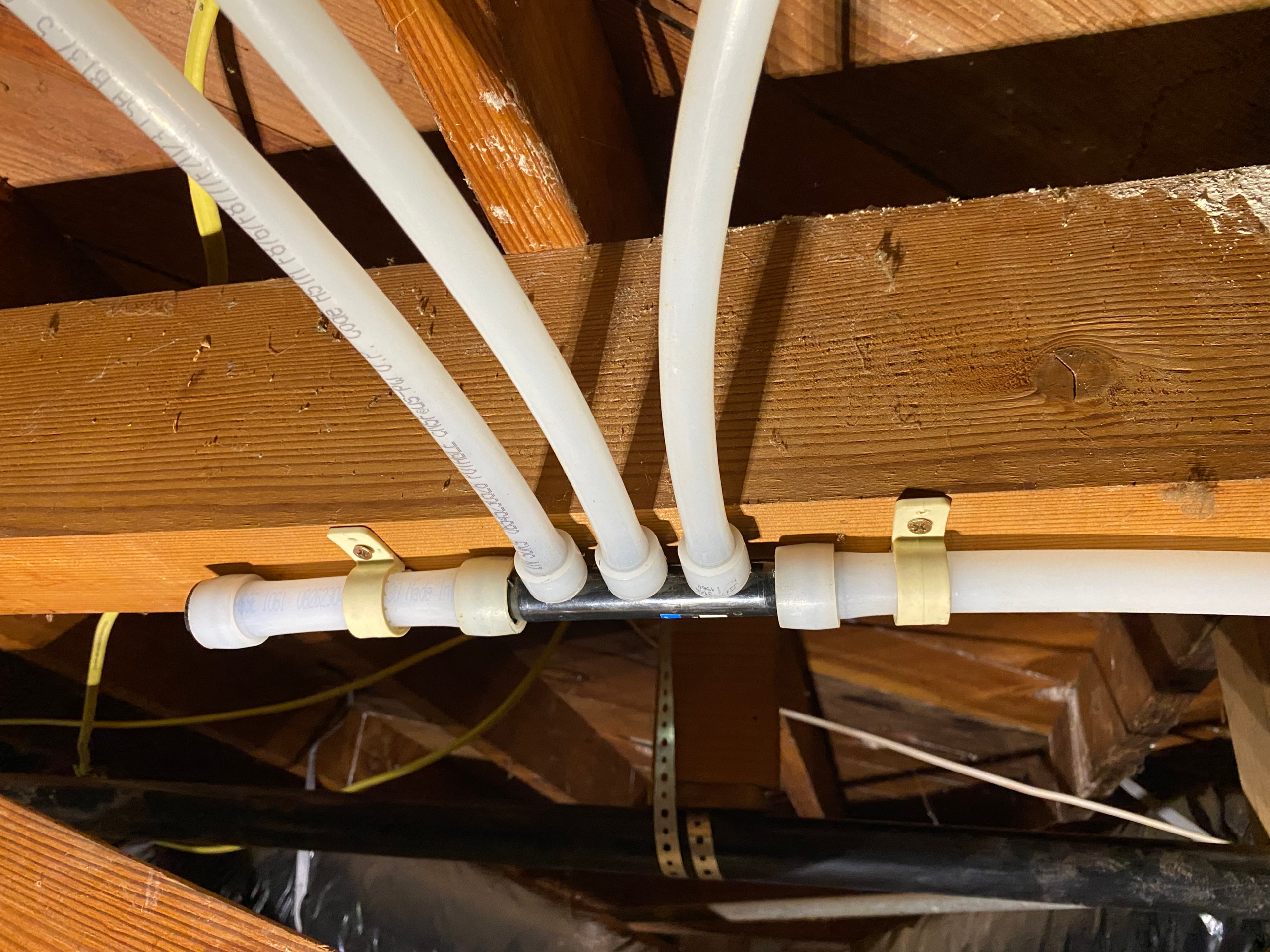 A PEX repiping project is carried out at a home in Escondido, CA.