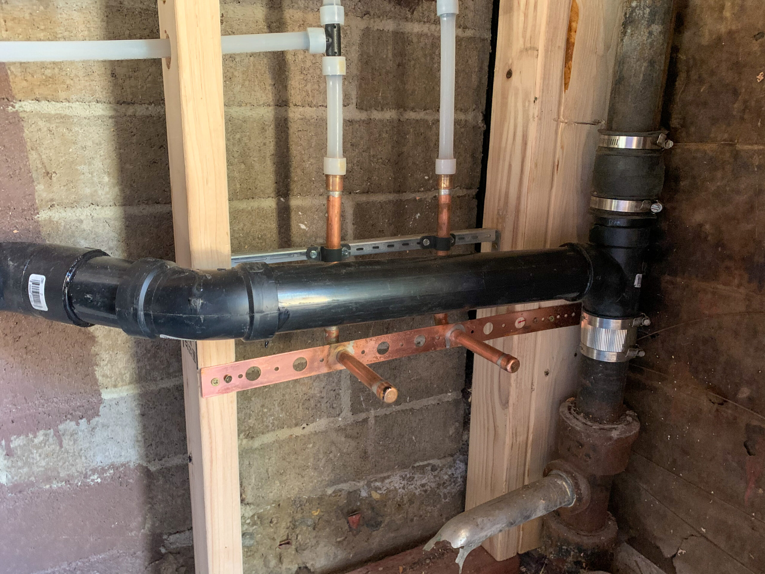A whole-home reipipe is in progress at a home in Escondido, CA.