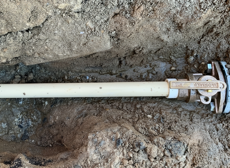 pvc-main-service-line-replacement-little-guy-plumbing A PVC main service line was replaced by Little Guy Plumbing in Escondido, CA.
