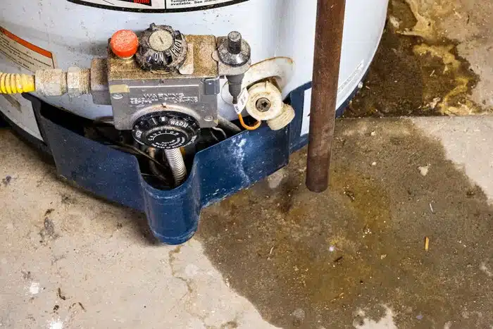 A leaking water heater in Escondido is in need of replacement to prevent property damage and restore hot water to the home.