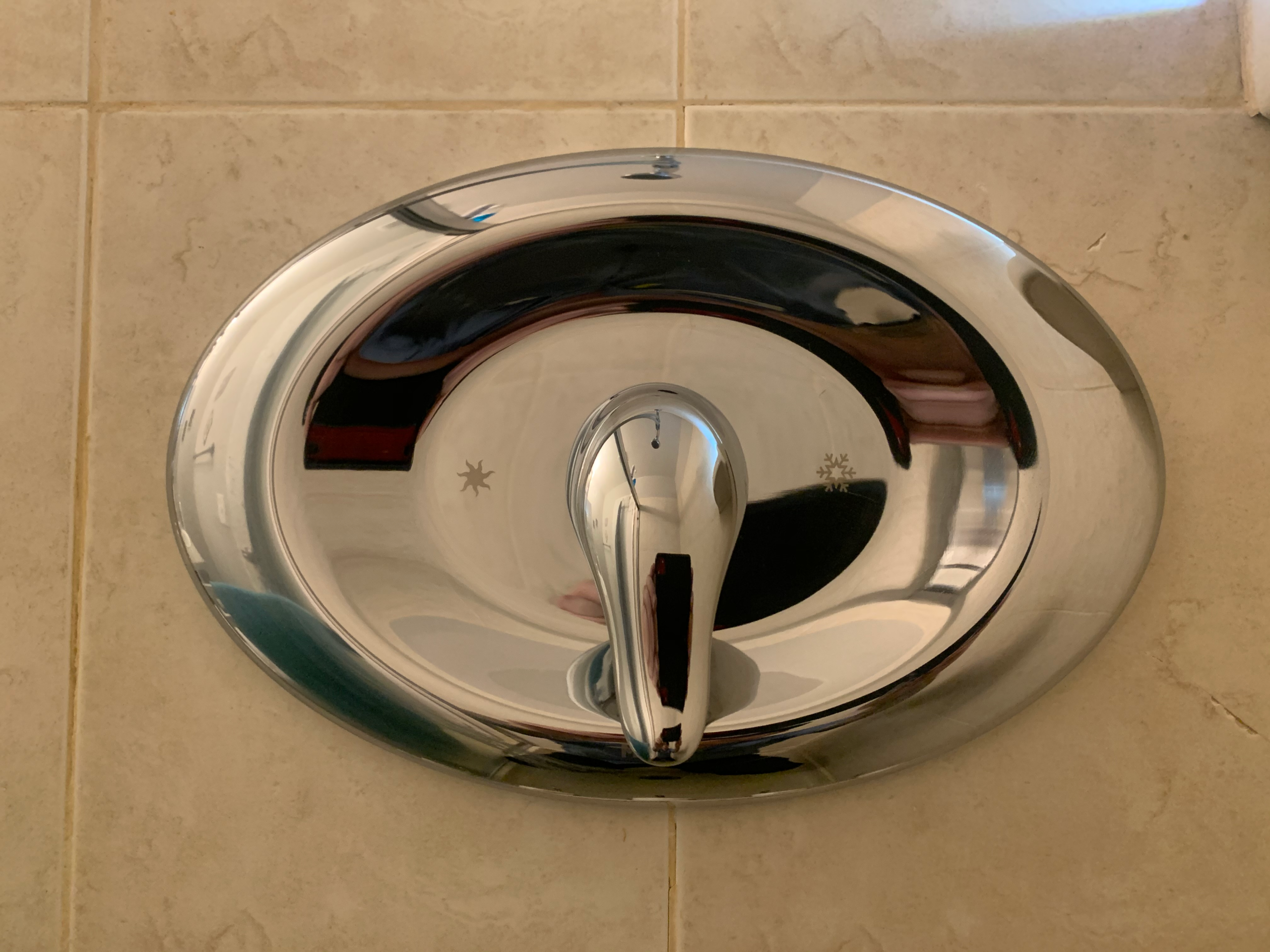 tub-shower-faucets A tub and shower valve replacement in Escondido using a Moen remodel trim plate.