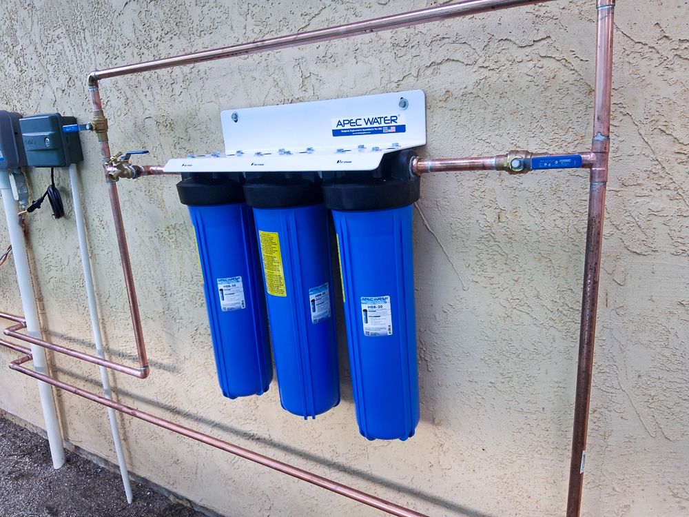 whole-home-water-filter-installed A completed whole-home water filter installation at a home in Borrego Springs, CA.